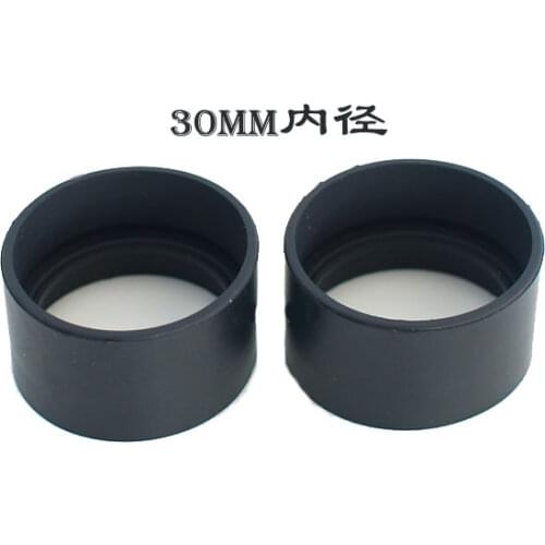 2PCS 30mm Diameter Rubber Eye Guards Cylinder Eye Shield Cups for Biological Stereo Microscope Telescope Monocular Binoculars