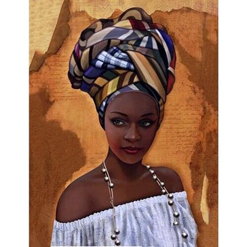 5D DIY Diamond Painting Full Square/Round "African woman" Embroidery Cross Stitch 3D Home Decor
