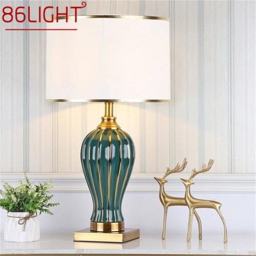86LIGHT Ceramic Desk Lamp Dimmer LED Contemporary Luxury Table Light For Home Living Room