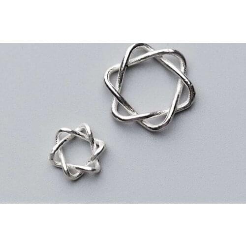 925 Sterling Silver Craft Star Connectors Bracelet Necklace 10mm 13mm Fashion Choker Beads Charm Fit Original Charm Jewelry Gift