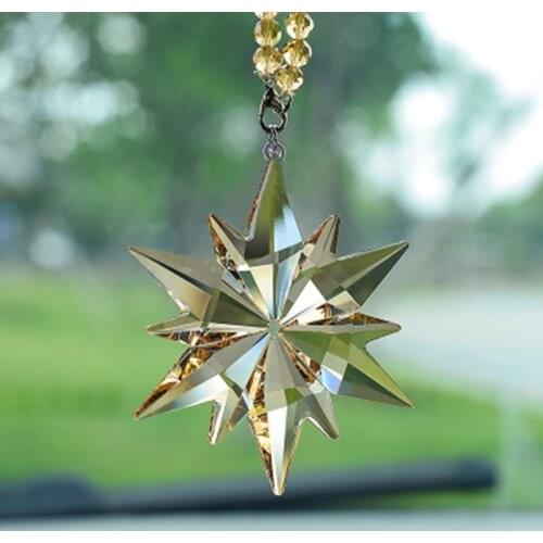 Car Pendant Crystal Meteor Decoration Mirror Suspension House Ornaments Auto Accessories Hanging Automobiles Interior
