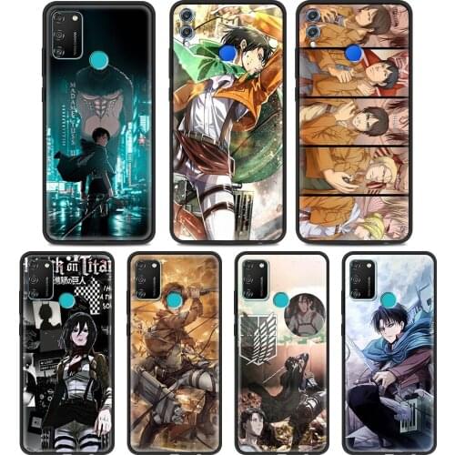 Japan Anime Attack On Titan Phone Case For Honor 9X 9A 9S 9C 8X 8S 20e 20s 30i Youth 10 Pro Lite High Quality Soft TPU Silicone
