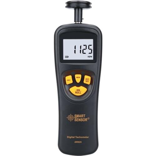 Digital Tachometer Rotational Speed Meter Contact Motor RPM Meter AR925 Tach Tools Non Contact photoelectric speedometer AR926