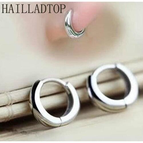 Glossy Earrings Women Men Silver High-quality Fashion Jewelry Wholesale Small Hoop Earrings Womens Jewelry Free Shipping