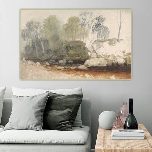 Holover Canvas Oil Painting William Turner"On the Washburn 2"Romanticism Poster Wall Art Aesthetic Home Interior Decoration