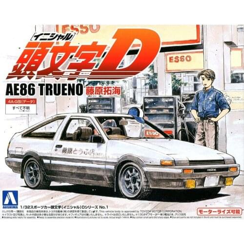 1/32 AOSHIMA Assembled Model Toys car Initial D series AE86 TRUENO/RIYOUSUKE/ SILEIGHTY/FD3S RX-7/DTAKUMI86 AE86 #00896-00900