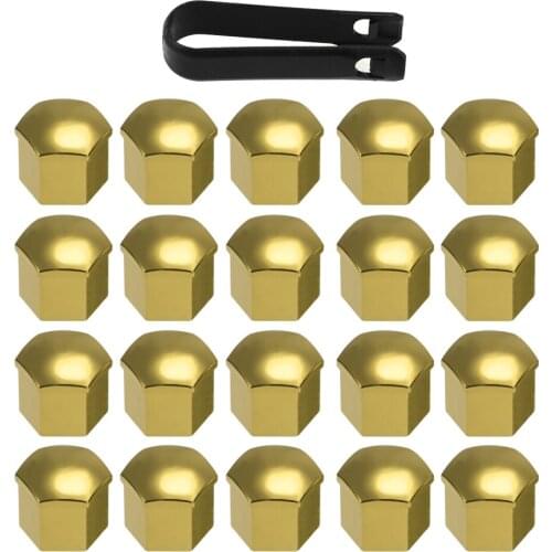 KKMOON 20pcs Universal 17mm/21mm Wheel Nut Covers Lug Nut Caps Screw Protector