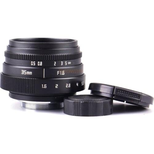 35mm F1.6 CCTV Movie c mount Lens for nex6/7 a6500 a7 m4/3 gh4 em1 em5 em10 Fujifilm xt100 xt20 xt3 EOSM/M6/M5 mirrorless camera