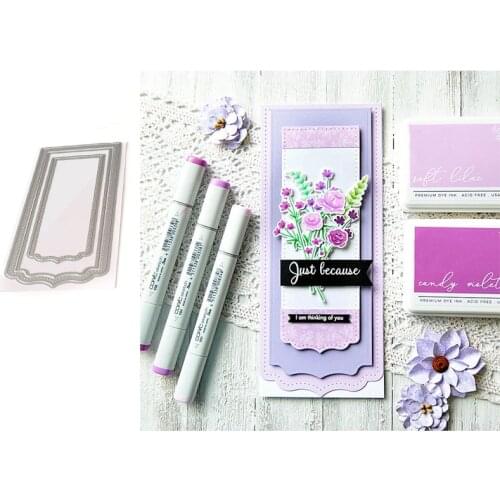Metal cutting dies slimline ornate banner set mold Scrapbook cards making paper craft knife mould 2020 new arrival