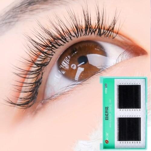 Multi-root technology root blooming beautiful eyelashes grafting natural super soft mink hair large capacity