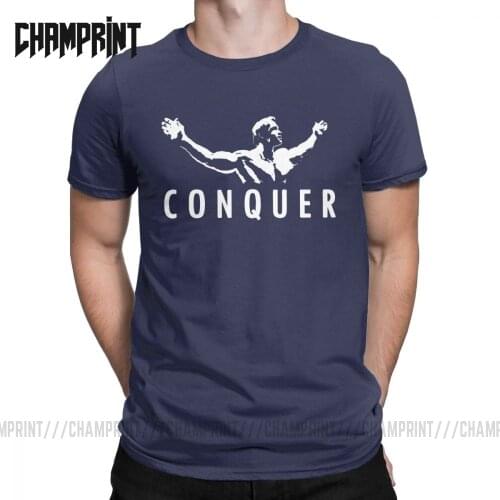 Men Arnold Schwarzenegger Conquer T Shirts Cotton Clothes Vintage Short Sleeve Round Neck Tees Gift Idea T-Shirt