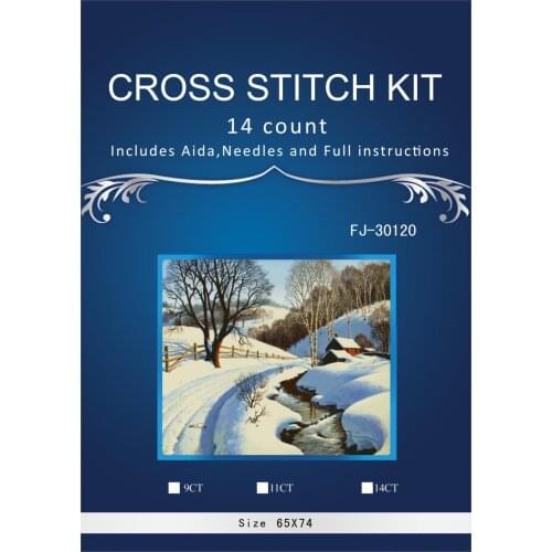 11/14/16/18/27 Cross stitch Set Lovely Counted Cross Stitch Kit Snowing forest embroidery dim DMC ANCHOR