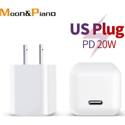 US PD 20W Type-c Charger Interface Port Adapter Fast Charging Colombia Mexico Japan Thailand Canada Travel Plug