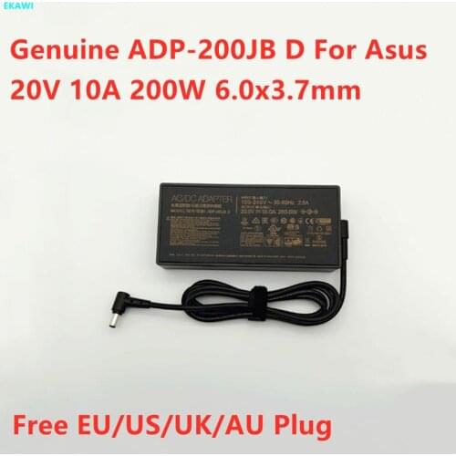 Original 20V 10A 200W AC Adapter Charger ADP-200JB D For ASUS ROG ZEPHYRUS G15 GA503QM-HQ121R TUF DASH F15 FX516PR FA506QR