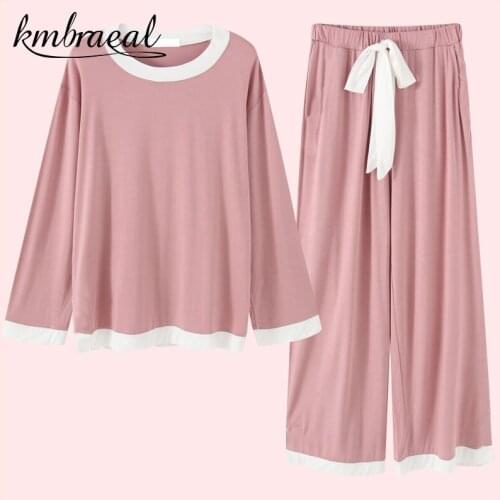 Pajamas Women Spring Autumn Winter Long Sleeve Loose Comfortable Plus-size Sleepwear Thin Summer Household To Take Wear Outside