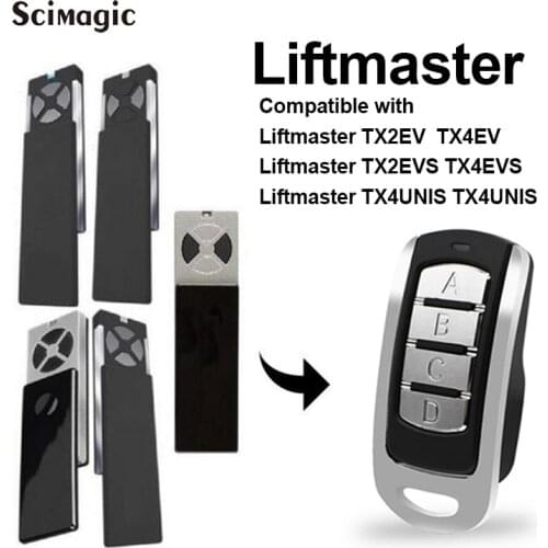 Liftmaster TX2EV/TX2EVS/TX4EV/TX4EVS/TX4UNI/ TX4UNIS 433.92MHz remote control duplicator Liftmaster rolling code command clone