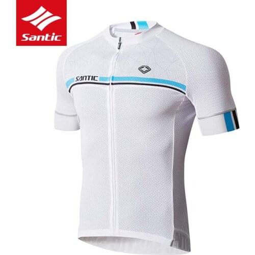 Santic Cycling Jersey Men Summer Short Sleeve MTB Bike Jersey Breathable Sport Bicycle Jersey Cycling Clothing Ropa Ciclismo