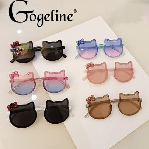 Butterfly Cat Sunglasses for Children New Girl Boy Cute Cartoon Sun Glasses Fashion Blue Pink Baby UV Protection Shades