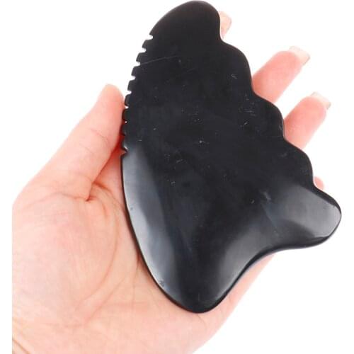 SPA Acupuncture Scraping Body Foot Back Face Neck Massager Beauty Guasha Board Black Bian Stone Gua Sha Massage Tools