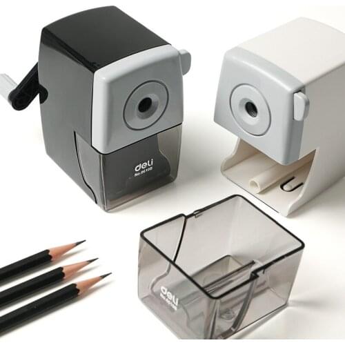 Deli 0610B Pencil Sharpener Hand-operated Sharpner for Color Pencils Sacapuntas School Spullen Fancy Stationery Puntenslijper