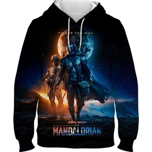 The Mandalorian Hoodies Boba Fett 3D Print Pullover Long Sleeve Casual Clothing 2021 New Fashion Men Women Children Sweatshirts