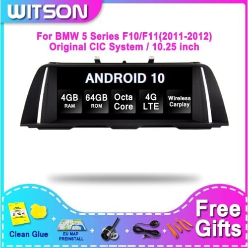 WITSON BMW BIG SCREEN Android 10.0 For BMW 5 Series F10/F11(2011-2012) CIC 4G RAM 64GB ROM CAR RADIO