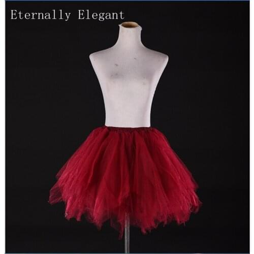 MD Short Tulle Petticoat Crinoline Vintage Wedding Bridal Petticoat for Women Dress Wedding Dresses Underskirt Rockabilly Tutu