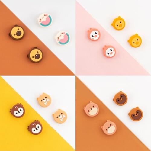 Animals Fruit Ghost Thumb Stick Grip Cap Joystick Protective Cover For Nintendo Switch Lite Joy-con Controller Thumbstick Case