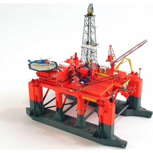 1:400 Norwegian Bredford Dolphin Semi-submersible Oil Drilling Platform DIY 3D Paper Card Model Building Sets Military Model