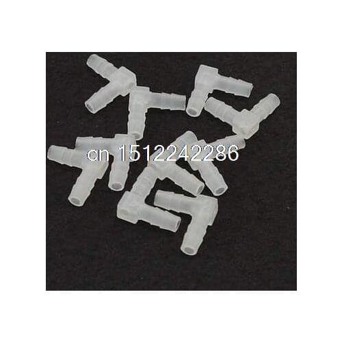 10PCS 10mm Equal Elbow Barb Plastic Hose Tube Connection Joiner Adapter