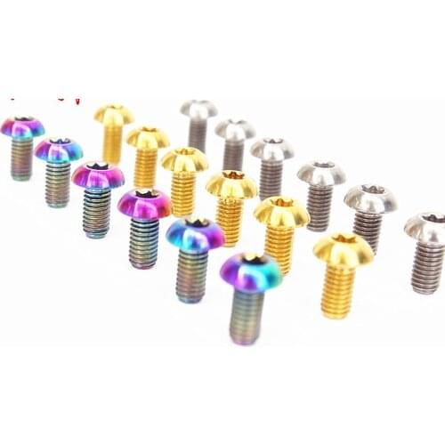 12pcs T25 Ti Titanium Rotor Bolts M5x10mm Screws For MTB Disc brake rotors