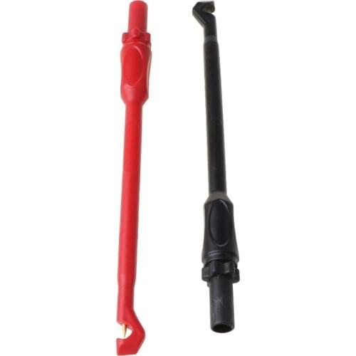 2 Automotive Test Lead Kit Power Probe Clip Hook 4mm Banana Tool Puncture Wire Multimeter Test Stick