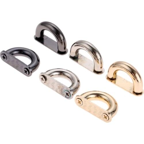 2Pcs D Ring Bag Arch Bridge Side Hook Repair Hardware Clasp Bridge Connector Hanger For DIY Handmade Bag Metal Hardware 27*18mm