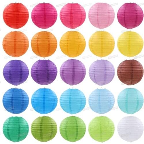 4-16inch Round Japanese Chinese Paper Lantern Ball Paper Lanterns Wedding Birthday Party Decoration gift craft DIY Christmas