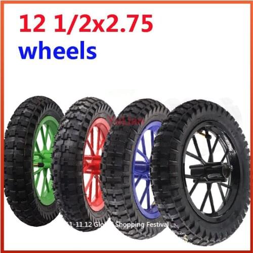 4 colors 12 1 / 2 x 2.75 tire with aluminum hub for 12.5 inch 49cc off-road bicycle mx350 MX400 scooter tire
