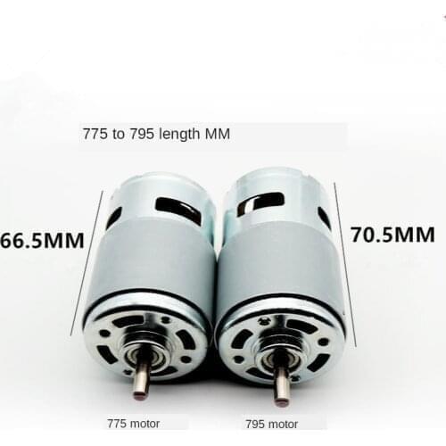 775/795 double output shaft motor sand belt machine Taiwan drama small lathe micro motor long shaft motor motor 12V24V