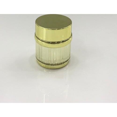 50G shiny gold lined shape acrylic jar bottle for essence day night cream serum moisturizer skin care cosmetic packing
