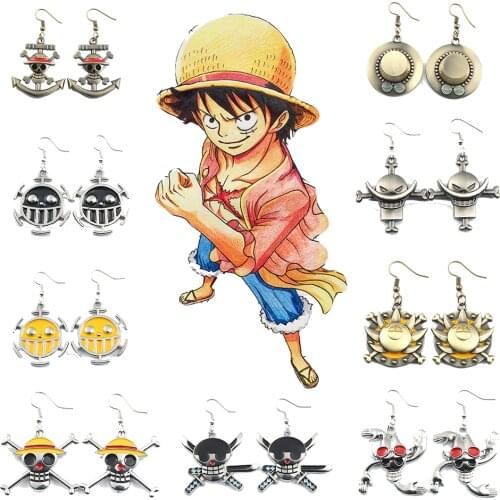 Anime One Piece Luffy Robin Chopper Drop Earrings Fashion Dangle Earring Cosplay Jewelry For Unisex Women Men Gift Accessories