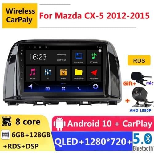 6G RAM 2 din android 10 car radio auto stereo for Mazda CX5 CX-5 CX 5 2012 2013 2014 2015 navigation GPS DVD Multimedia Player