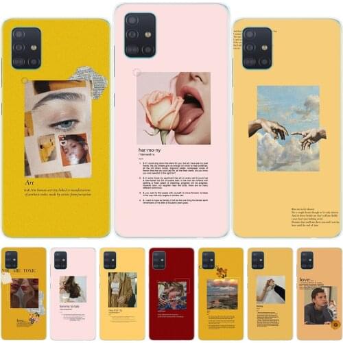 Aesthetic Art Luxury Cear Case For Samsung A51 A71 A31 A6 A8 Plus A7 2018 A10 A20 A30 A40 A50 A60 A70 A50S A30S Silicone Cover