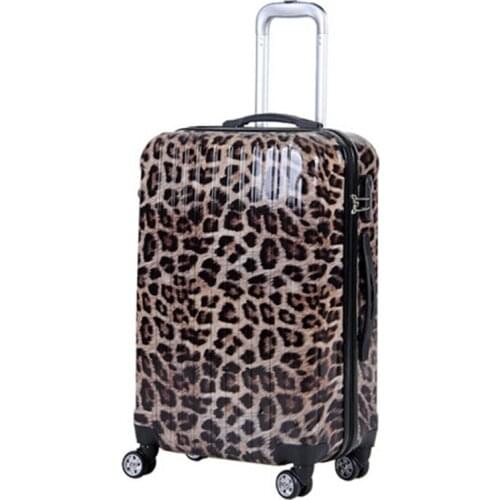 Trolley suitcase Luggage zebra Leopard Print Korean female 20/24/28 inch male boarding students valiz bag caster Travel box bags