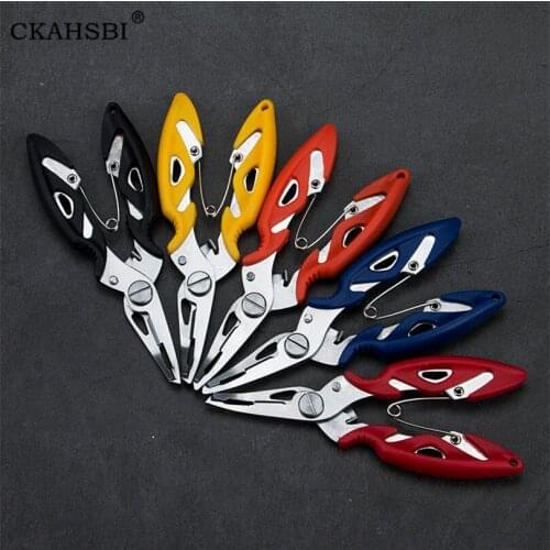 CKAHSBI Fishing Plier Scissor Braid Line Lure Cutter Hook Remover Etc. Tackle Tool Cutting Fish Use Tongs Multifunction Scissors