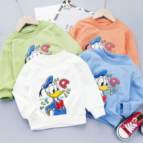 Baby Cartoon Dress 2021 Baby Top Pure Cotton Childrens Long Sleeve Childrens Wear Spring and Autumn Boys and Girls' Bottoms