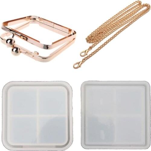 DIY Clear Dynamic Liquid Square Quicksand Bag Silicone Mold Resin Casting Craft