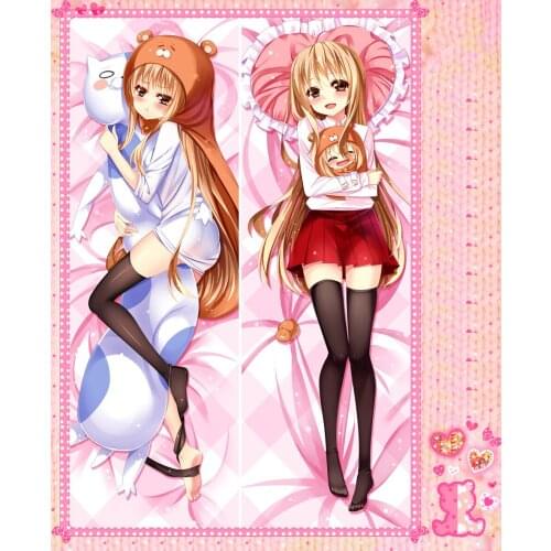Anime Cartoon Doma Umaru Double-Sided Bolster Hugging Pillow Case Pillow Cover Pillowcase Peach Skin 2 Way No.58052