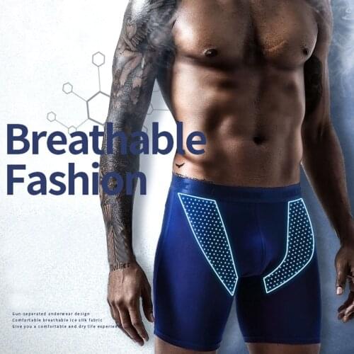 Breathable Mesh Boxers Men Slip Soft Solid Underwear Man Fashion Panties Male Pure Shorts Homewear Lingeries Calzoncillos