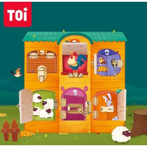 TOI Key Unlock Box Toy Over 2 Years Children Wooden Locksmith Wisdom Toy Early Education Educational Animal Cognitive Toy Gift