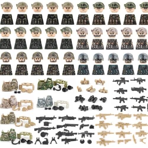 City Accessories Building Blocks Brown Box Bottle Golden Cup Utensil Military Figures Parts Bricks Toys