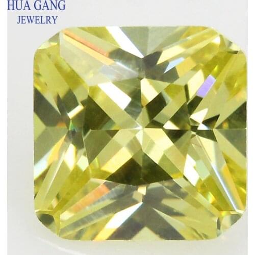 3x3~20x20mm Olive Square Octangle Shape Princess Cut Loose CZ 4CM Stone AAAAA Synthetic Gems Cubic Zirconia