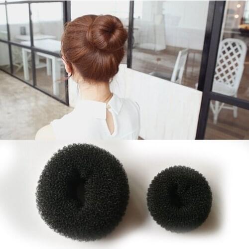Fashion Hair Donut Ball Head Bud Head Hair Accessory Blac New Style Black Hair Rope